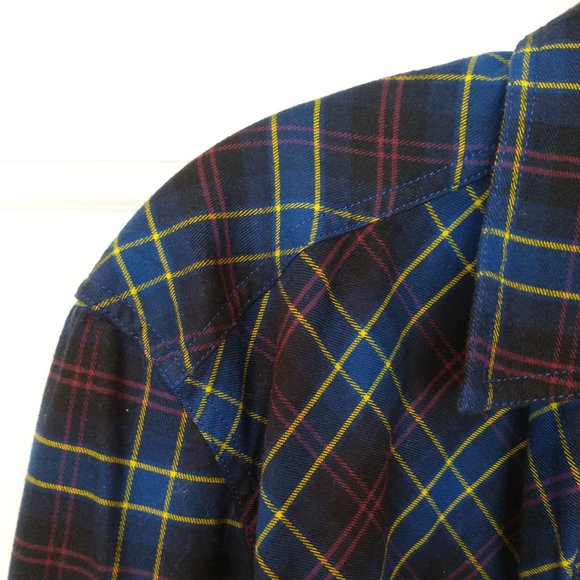 Diesel Men's Plaid Flannel Button-up Shirt Size M - Picture 4 of 10